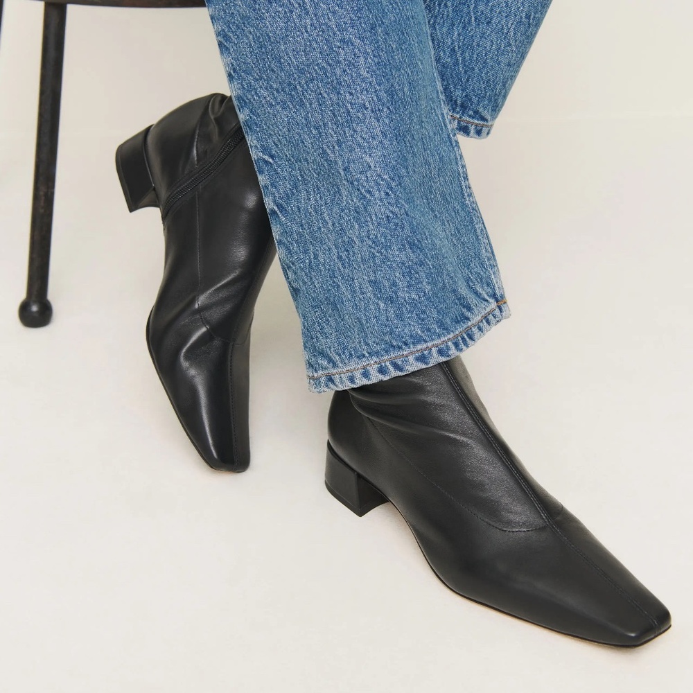 Reformation Rosina Black ankle Boot
